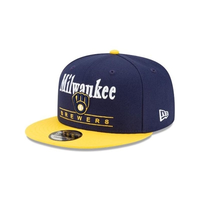 Sapca New Era Milwaukee Brewers MLB Two Tone Retro 9FIFTY Snapback - Albastri